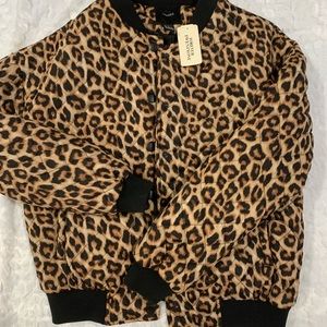 [S] Forever 21 Cheetah Print Puffer Bomber